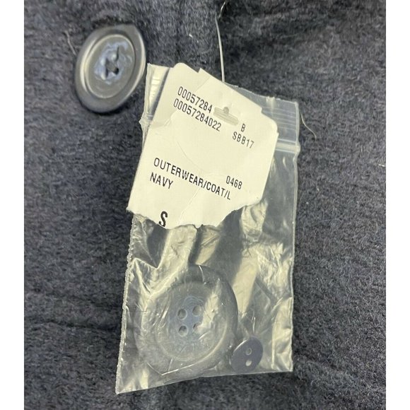 NWT Forever 21 Navy Blue Wool Blend Button Front Car Coat Jacket S Small - Picture 2 of 9